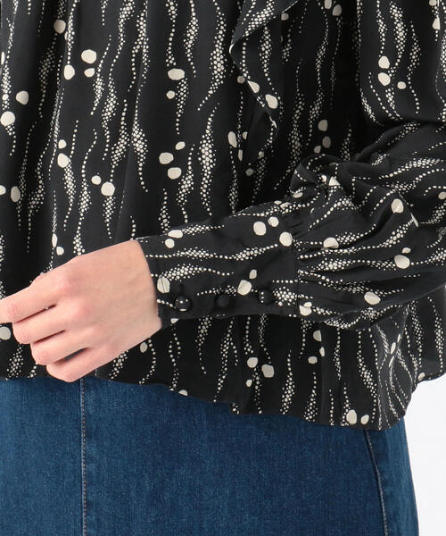 Isabel Marant シルク フリル付長袖ブラウスsize:36 Isabel Marant