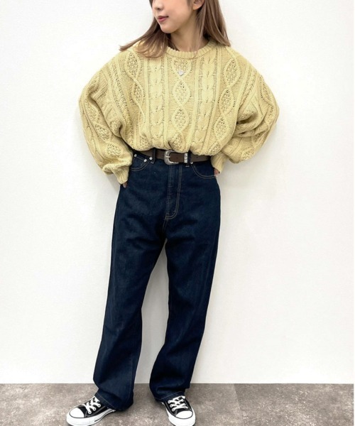 apres jour mignon（アプレジュールミニョン）の「ヴィンテージケーブルニット【ZOZOTOWN限定アイテム】（ニット/セーター・レディース・クリーム/グレイッシュベージュ/ダークブルー/ブラック・フリー/X-LARGE）」の16枚目の写真