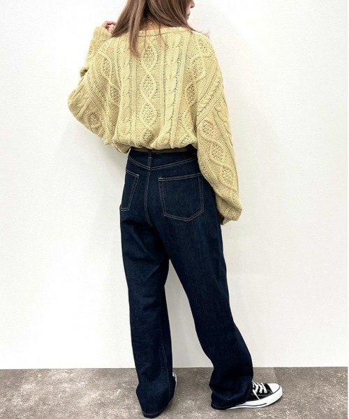 apres jour mignon（アプレジュールミニョン）の「ヴィンテージケーブルニット【ZOZOTOWN限定アイテム】（ニット/セーター・レディース・クリーム/グレイッシュベージュ/ダークブルー/ブラック・フリー/X-LARGE）」の17枚目の写真