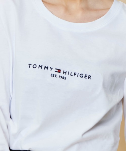 tシャツ ベーシックロゴロングスリーブTシャツ レディース TOMMY HILFIGER tシャツ ベーシックロゴロングスリーブTシャツ