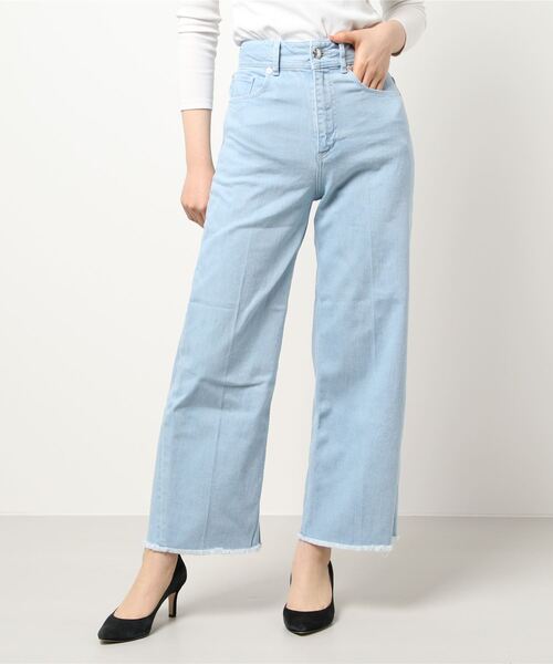 PUBLIC TOKYO（パブリックトウキョウ）の「PUBLIC DENIM SAX WIDE（Tシャツ/カットソー・レディース・サックスブルー・1/2/3/4）」の1枚目の写真