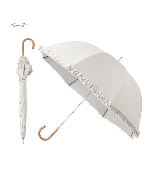 遮光 晴雨兼用日傘 ドビーフリル（長傘）｜LANVIN en Bleu（ランバン