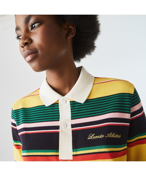 セール】LACOSTE L!VEマルチボーダーポロシャツ（ポロシャツ