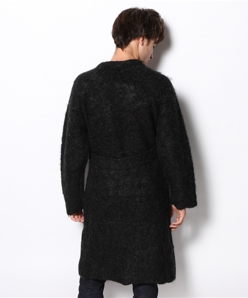 EDIFICE(エディフィス)の「◇3GGテンジク モヘアナイロン キモノガウン(カーディガン/ボレロ・メンズ・ブラック/ブルー・46/48)」の5枚目の写真