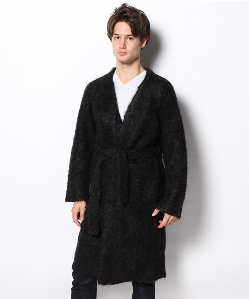 EDIFICE(エディフィス)の「◇3GGテンジク モヘアナイロン キモノガウン(カーディガン/ボレロ・メンズ・ブラック/ブルー・46/48)」の12枚目の写真