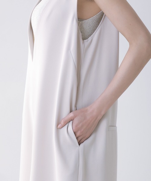 Bou Jeloud（ブージュルード）の「ベルト付きＶネックオールインワン（つなぎ/オールインワン・レディース・ブラック/ベージュ・38）」の20枚目の写真