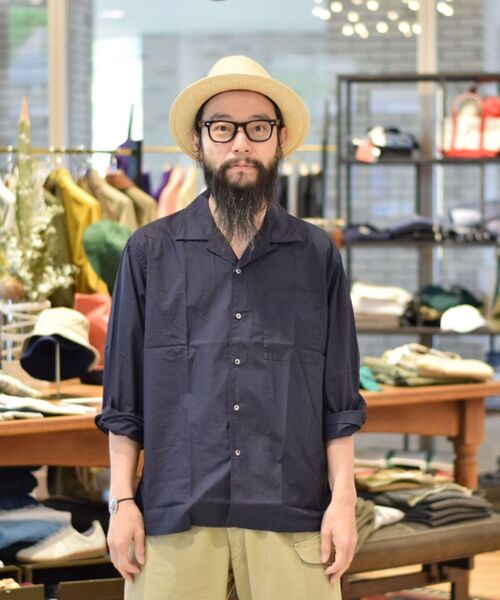 SHIPS(シップス)の「SHIPS: スーピマコットン タイプライター オープンカラーシャツ(シャツ/ブラウス・メンズ・ホワイト/ネイビー/ベージュ/グレー・SMALL/MEDIUM/LARGE)」の10枚目の写真