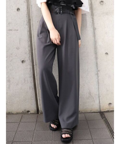 MURUA（ムルーア）の「タックワイドパンツ（その他パンツ・レディース・ブラック/グレー/イエロー/アイボリー・1/2）」の15枚目の写真