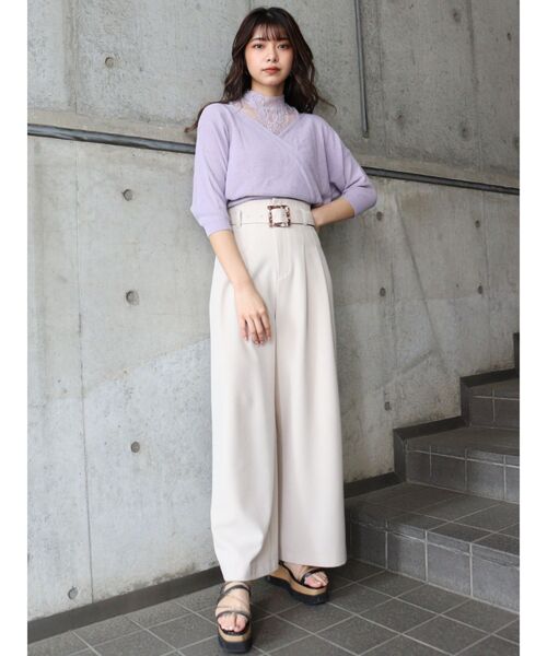 MURUA（ムルーア）の「タックワイドパンツ（その他パンツ・レディース・ブラック/グレー/イエロー/アイボリー・1/2）」の21枚目の写真