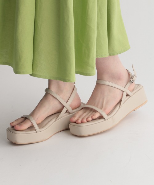 Andemiu（アンデミュウ）の「プラットフォームサンダル939463（サンダル・レディース・ブラック/ライトグリーン/アイボリー・SMALL/MEDIUM/LARGE）」の3枚目の写真