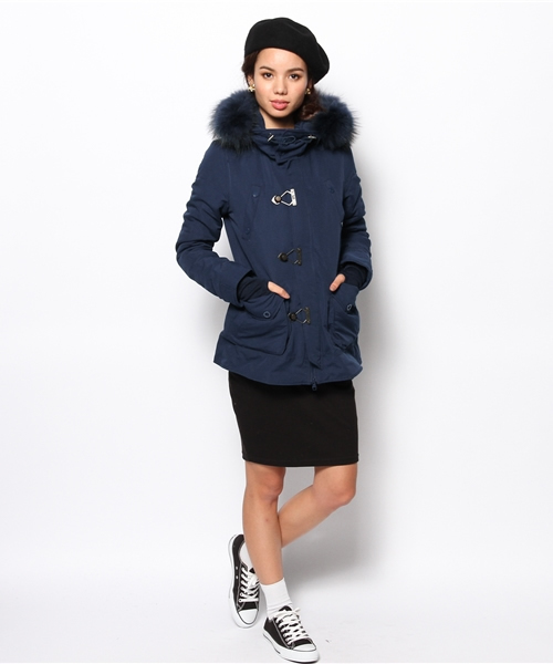 SLY(スライ)の「14AW N3-B SHORT(その他アウター・レディース・ブラック/カーキ系/ネイビー・2/1)」の4枚目の写真