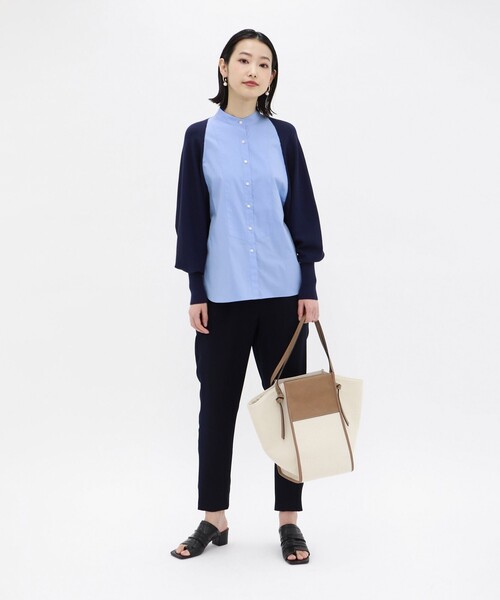 CAST:（キャストコロン）の「ツイルキャンバストート（トートバッグ・レディース・グレー/オフホワイト・FREE）」の3枚目の写真