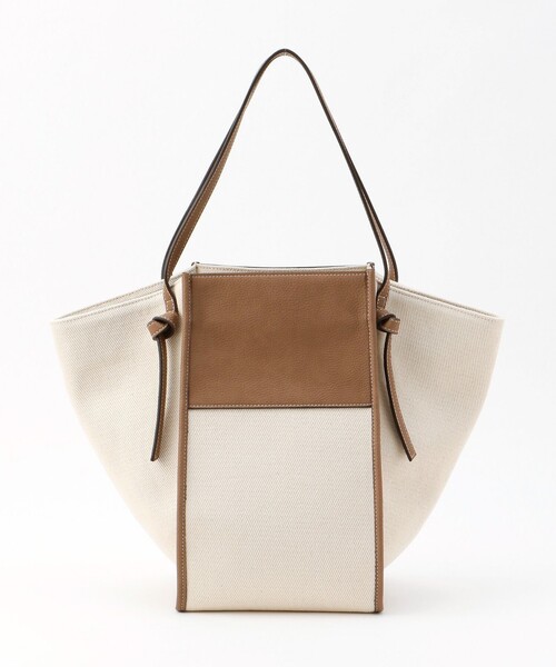 CAST:（キャストコロン）の「ツイルキャンバストート（トートバッグ・レディース・グレー/オフホワイト・FREE）」の6枚目の写真