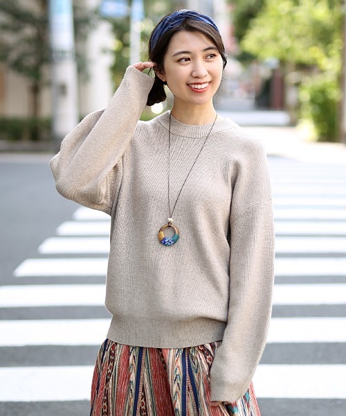 チチカカ（チチカカ）の「ウッドｘカラフル糸巻ネックレス（ネックレス・レディース・ベージュ/ピンク/ブルー・FREE）」の8枚目の写真