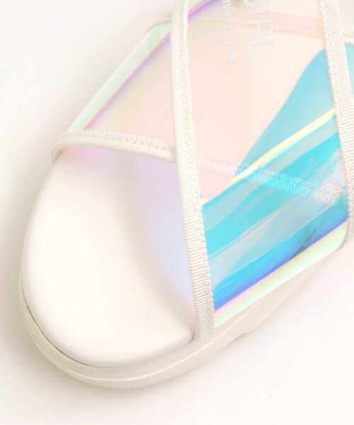 algy(アルジー)の「(レ)オーロラクロスサンダル(サンダル・キッズ・ブラック/オフホワイト・23/24/22/20/21)」の9枚目の写真