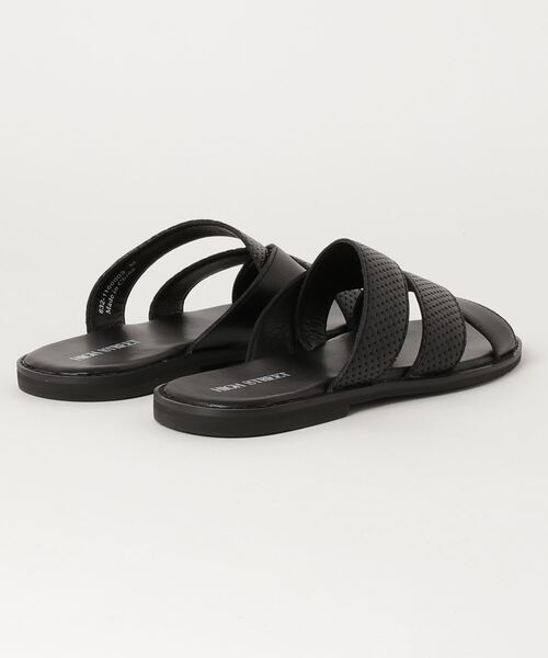 HIGH STREET(ハイストリート)の「HIGH STREET∴レザーコンビサンダル(ドレスシューズ・メンズ・ブラック・MEDIUM)」の2枚目の写真