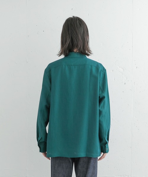 URBAN RESEARCH（アーバンリサーチ）の「ヴィスコースリネンボックスシャツ（シャツ/ブラウス・メンズ・ネイビー/グリーン・MEDIUM/LARGE）」の7枚目の写真