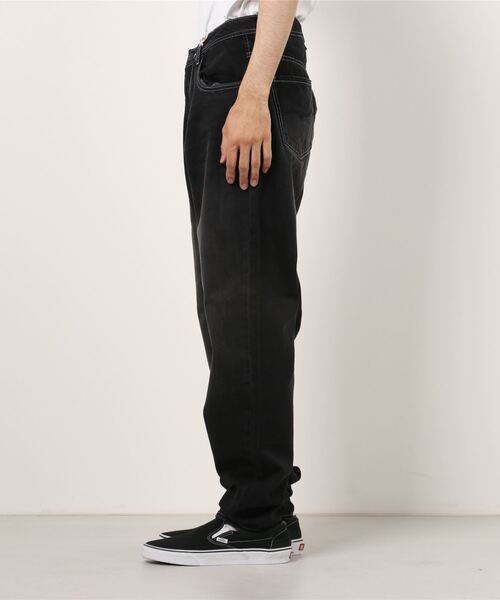 London Denim（ロンドンデニム）の「London Denim / Peckham ワイド テーパード デニム パンツ（デニムパンツ・メンズ・ライトグレー/ブラック/グレー・52/50/48/46）」の5枚目の写真