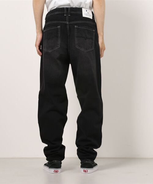 London Denim（ロンドンデニム）の「London Denim / Peckham ワイド テーパード デニム パンツ（デニムパンツ・メンズ・ライトグレー/ブラック/グレー・52/50/48/46）」の4枚目の写真