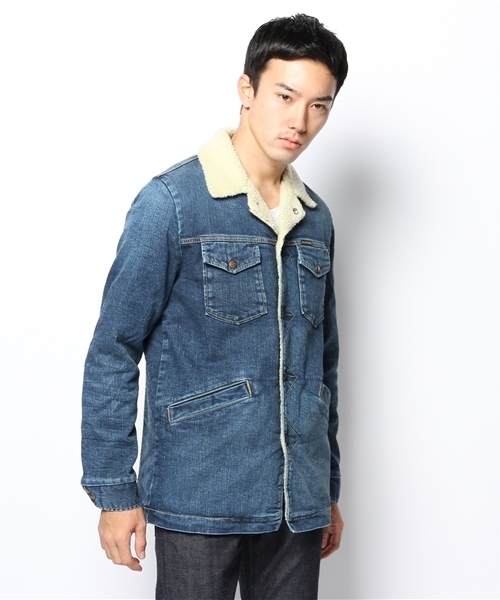 HYSTERIC GLAMOUR（ヒステリックグラマー）の「SブロークンデニムランチCO（デニムジャケット・メンズ・インディゴブルー/ダークインディゴブルー・LARGE/SMALL/MEDIUM）」の6枚目の写真