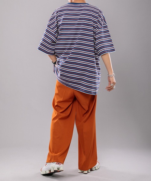 Véritécœur 赤 ワイドパンツ オーダーメイド、レッド(赤)デッドストックシルク、Aライン