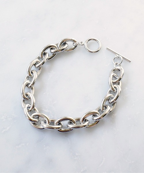 SIGNAL（シグナル）の「【SIGNAL/シグナル　】　Oval Chain Bracelet/オーバルチェーンブレスレット（ブレスレット・レディース・シルバー/シルバー×ゴールド・17cm/20㎝）」の12枚目の写真