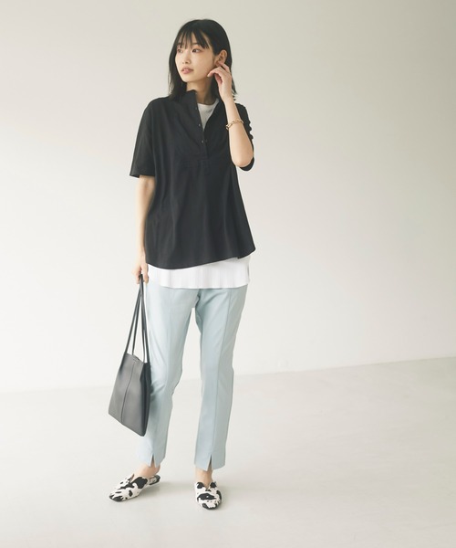 CRAFT STANDARD BOUTIQUE（クラフトスタンダードブティック）の「フロントスリットレギンスパンツ　＊（その他パンツ・レディース・アイボリー/ブラック/モカ/ライトブルー・M/L）」の10枚目の写真