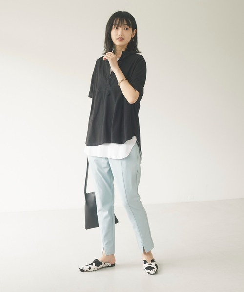 CRAFT STANDARD BOUTIQUE（クラフトスタンダードブティック）の「フロントスリットレギンスパンツ　＊（その他パンツ・レディース・アイボリー/ブラック/モカ/ライトブルー・M/L）」の11枚目の写真