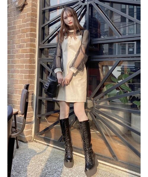 セール価格 公式 Lily Brown フェイクレザーミニワンピース Brw 公式ストア セール価格 公式 Lily Brown フェイクレザーミニワンピース Brw 公式ストア