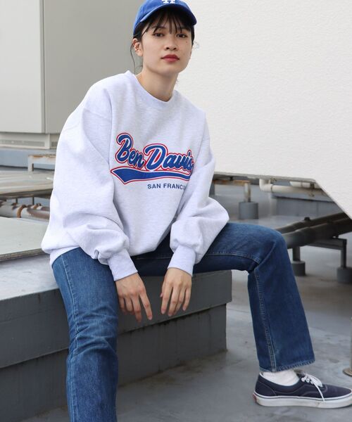 BEN DAVIS(ベンデイビス)の「【BEN DAVIS(ベンデイビス)】≪NAVAL別注≫ STADIUM LOGO WAPPEN CREW NECK SWEAT / スタジアム ロゴ ワッペン クルーネック スウェット(スウェット・メンズ・オレンジ系その他2/ネイビー/ブラック/オフホワイト/グリーン系その他/ロイヤルブルー・MEDIUM/LARGE/X-LARGE)」の20枚目の写真