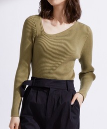 SAISON DE PAPILLON（セゾンドパピヨン）の「アシンメトリーネックニットプルオーバー（ニット/セーター）」