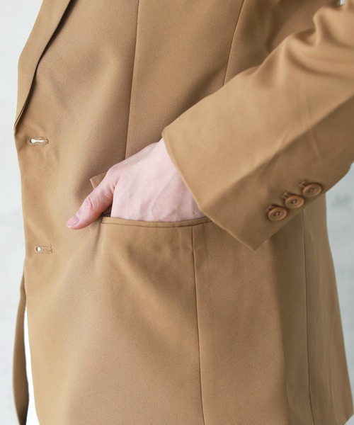 ASTRONOMY（アストロノミー）の「2つボタンスーツ地テーラードジャケット 【セットアップ対応】（テーラードジャケット・メンズ・ブラック/ベージュ/ネイビー/グレー/キャメル/チャコール・SMALL/MEDIUM/LARGE/X-LARGE/XX-LARGE/XXX-LARGE）」の14枚目の写真