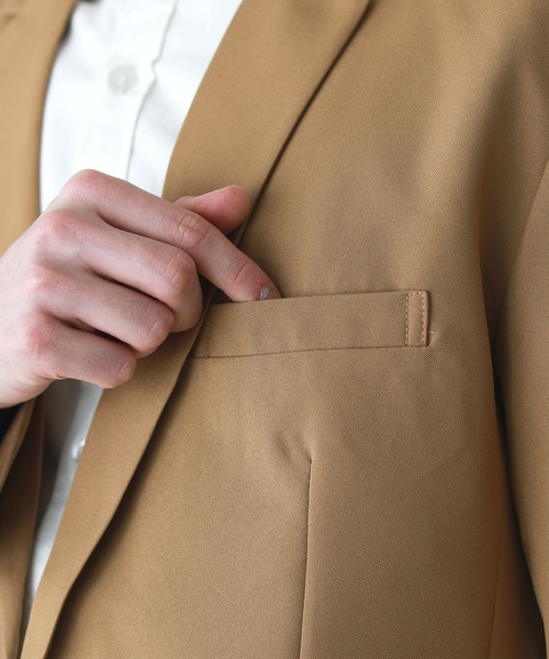 ASTRONOMY（アストロノミー）の「2つボタンスーツ地テーラードジャケット 【セットアップ対応】（テーラードジャケット・メンズ・ブラック/ベージュ/ネイビー/グレー/キャメル/チャコール・SMALL/MEDIUM/LARGE/X-LARGE/XX-LARGE/XXX-LARGE）」の17枚目の写真