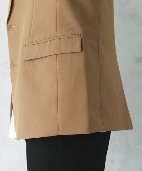 ASTRONOMY（アストロノミー）の「2つボタンスーツ地テーラードジャケット 【セットアップ対応】（テーラードジャケット・メンズ・ブラック/ベージュ/ネイビー/グレー/キャメル/チャコール・SMALL/MEDIUM/LARGE/X-LARGE/XX-LARGE/XXX-LARGE）」の9枚目の写真