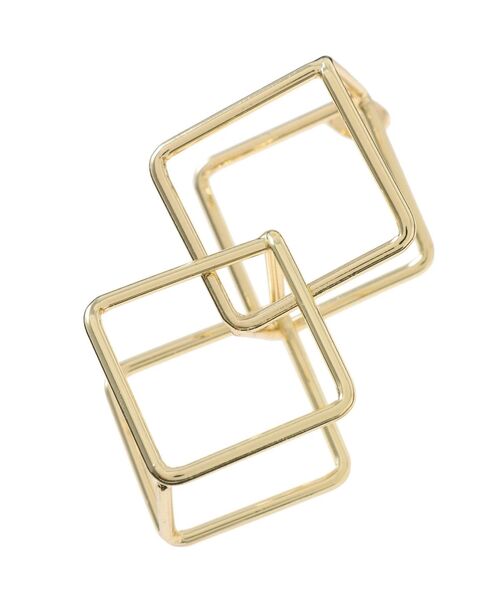 EMODA（エモダ）の「スクエアドッキングピアス（ピアス（両耳用）・レディース・シルバー/ゴールド・FREE）」の14枚目の写真