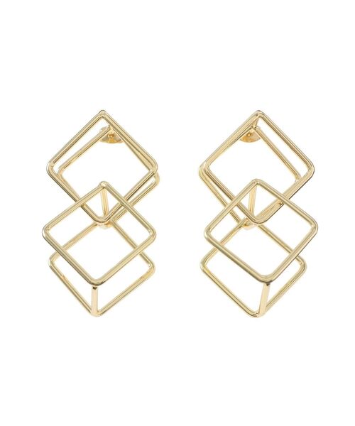 EMODA（エモダ）の「スクエアドッキングピアス（ピアス（両耳用）・レディース・シルバー/ゴールド・FREE）」の18枚目の写真