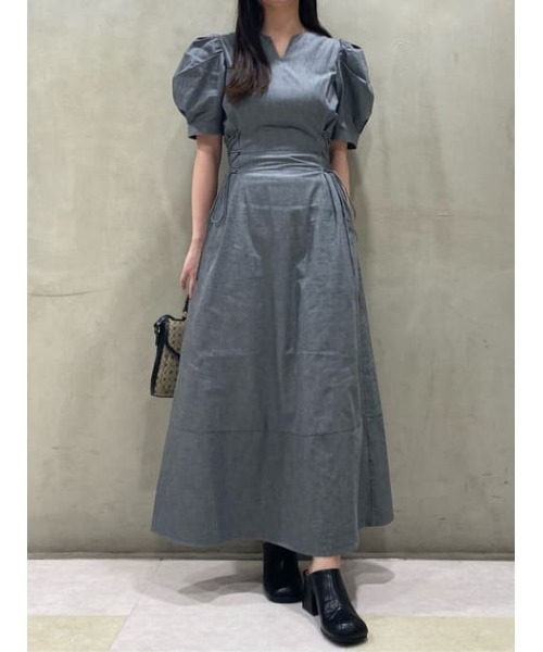 MOUSSY(マウジー)の「SIDE LACE UP ドレス(ワンピース・レディース・オレンジ/ライトブラック/ブルー・2/1)」の17枚目の写真