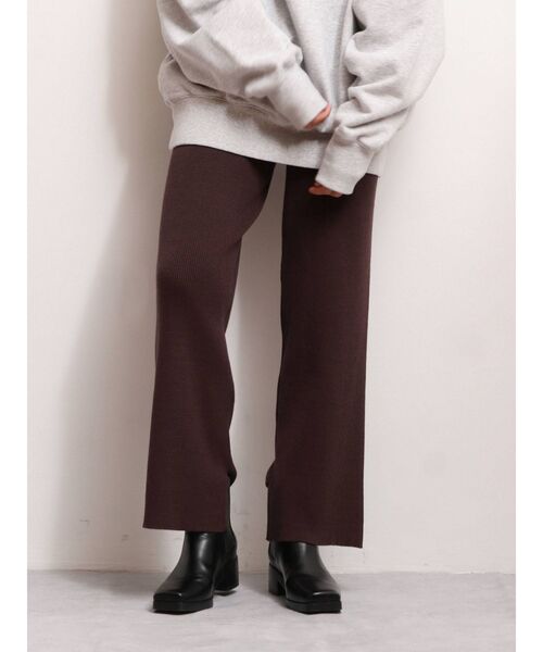 Ungrid（アングリッド）の「リブニットパンツ（その他パンツ・レディース・アイボリー/ブラック/ブラウン・FREE）」の7枚目の写真