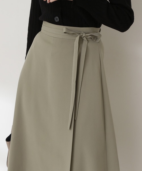 N.（N. Natural Beauty Basic）（エヌエヌナチュラルビューティーベーシック）の「【S Size Line】◆スモーキーカラーラップ風スカート（スカート・レディース・ブルー/モカ/イエロー/ライトカーキ・MEDIUM/SMALL）」の11枚目の写真