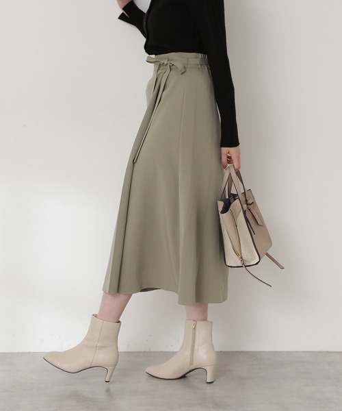 N.（N. Natural Beauty Basic）（エヌエヌナチュラルビューティーベーシック）の「【S Size Line】◆スモーキーカラーラップ風スカート（スカート・レディース・ブルー/モカ/イエロー/ライトカーキ・MEDIUM/SMALL）」の19枚目の写真