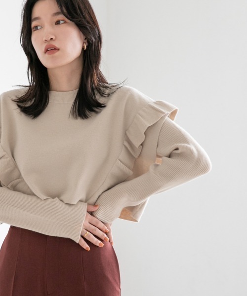 LOWRYS FARM（ローリーズファーム）の「フリルニット2P 216172