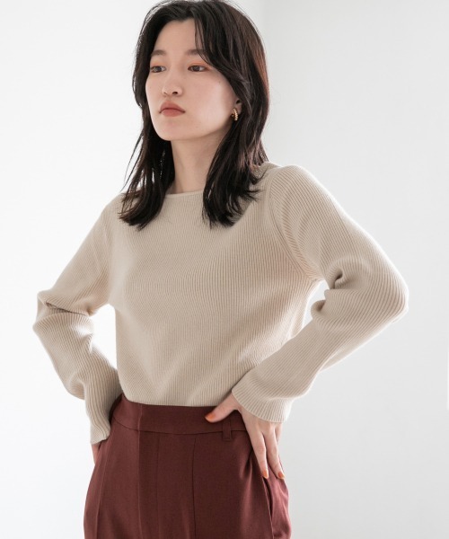 LOWRYS FARM（ローリーズファーム）の「フリルニット２Ｐ　216172（ニット/セーター・レディース・ブラック/ベージュ/グリーン/ブルー/グリーン系その他/ブラウン・FREE）」の15枚目の写真