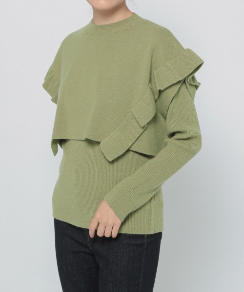 LOWRYS FARM（ローリーズファーム）の「フリルニット2P 216172