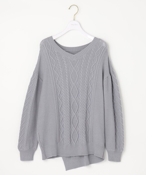 ANY SIS（エニィスィス）の「【前後着用可能】2WAYケーブル ニット