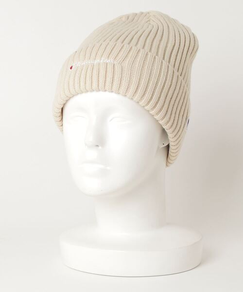 Champion（チャンピオン）の「【CHAMPION/チャンピオン】ウラフリースニットワッチ　ビーニー（ニットキャップ/ビーニー・メンズ・ネイビー/杢グレー/ワイン/ライトパープル/ブラック/ベージュ/ホワイト/マスタード/レッド/パープル/グリーン・FREE）」の4枚目の写真