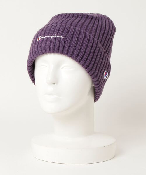 Champion（チャンピオン）の「【CHAMPION/チャンピオン】ウラフリースニットワッチ　ビーニー（ニットキャップ/ビーニー・メンズ・ネイビー/杢グレー/ワイン/ライトパープル/ブラック/ベージュ/ホワイト/マスタード/レッド/パープル/グリーン・FREE）」の8枚目の写真