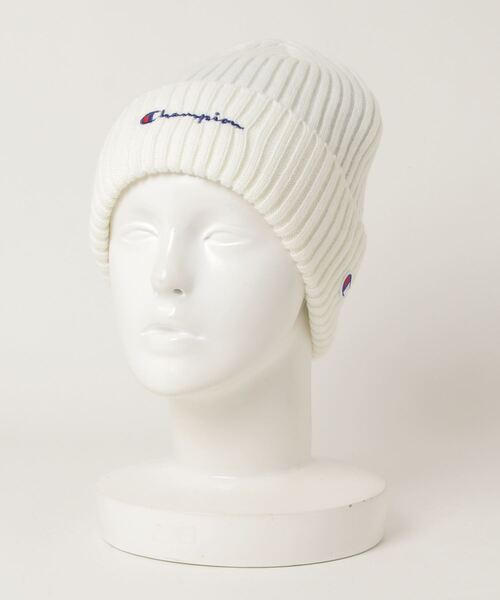 Champion（チャンピオン）の「【CHAMPION/チャンピオン】ウラフリースニットワッチ　ビーニー（ニットキャップ/ビーニー・メンズ・ネイビー/杢グレー/ワイン/ライトパープル/ブラック/ベージュ/ホワイト/マスタード/レッド/パープル/グリーン・FREE）」の2枚目の写真