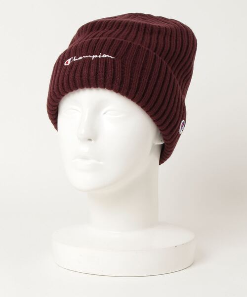 Champion（チャンピオン）の「【CHAMPION/チャンピオン】ウラフリースニットワッチ　ビーニー（ニットキャップ/ビーニー・メンズ・ネイビー/杢グレー/ワイン/ライトパープル/ブラック/ベージュ/ホワイト/マスタード/レッド/パープル/グリーン・FREE）」の11枚目の写真
