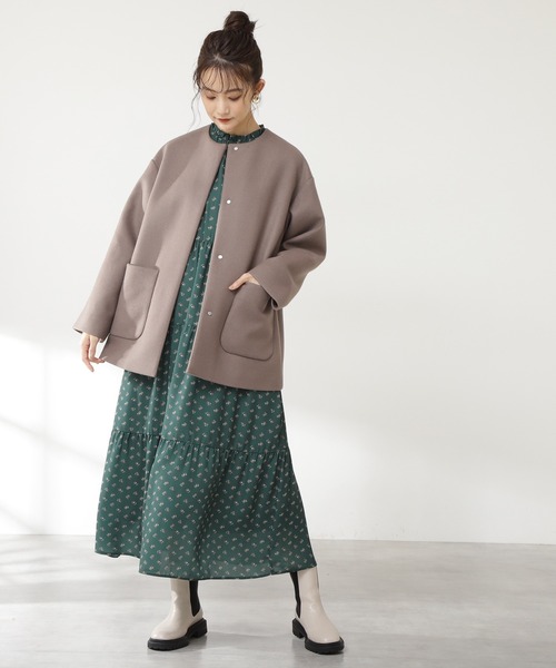 N.（N. Natural Beauty Basic）（エヌエヌナチュラルビューティーベーシック）の「【S Size Line】◆ハミルトン　テントラインショートコート（その他アウター・レディース・ライトグレー/ネイビー/モカ・SMALL/MEDIUM）」の13枚目の写真