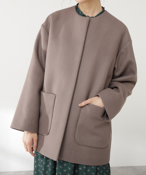 N.（N. Natural Beauty Basic）（エヌエヌナチュラルビューティーベーシック）の「【S Size Line】◆ハミルトン　テントラインショートコート（その他アウター・レディース・ライトグレー/ネイビー/モカ・SMALL/MEDIUM）」の11枚目の写真